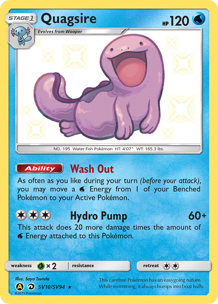 Quagsire SV10/SV94 — Hidden Fates (English Pokémon TCG card)