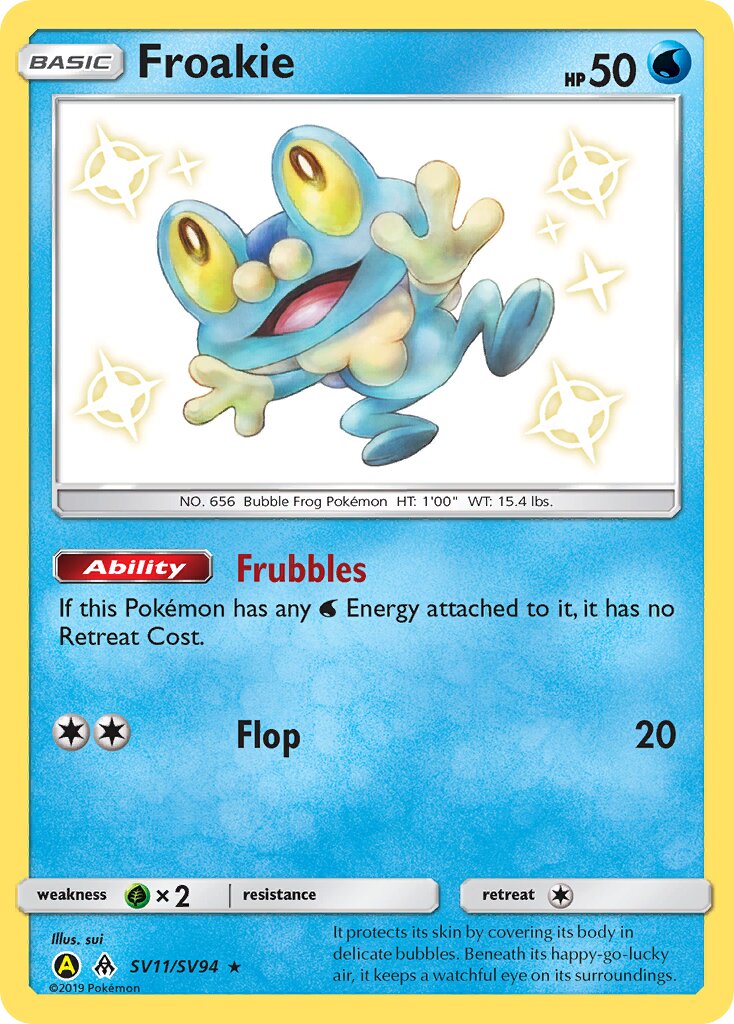 Froakie SV11/SV94 — Hidden Fates (English Pokémon TCG card)