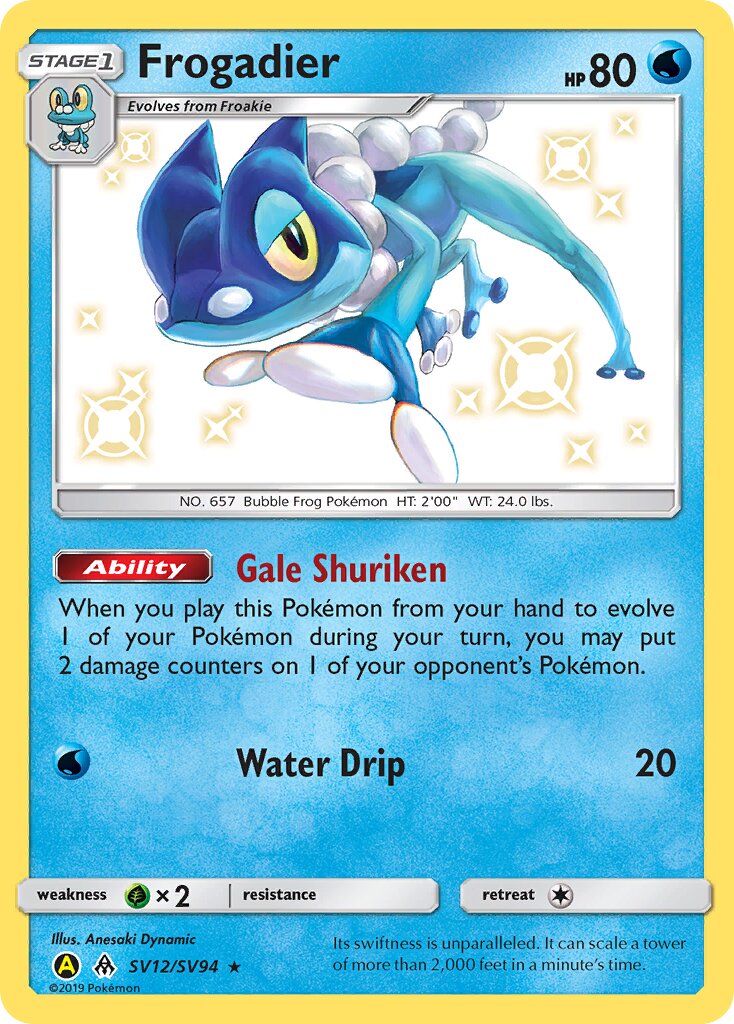 Frogadier SV12/SV94 — Hidden Fates (English Pokémon TCG card)