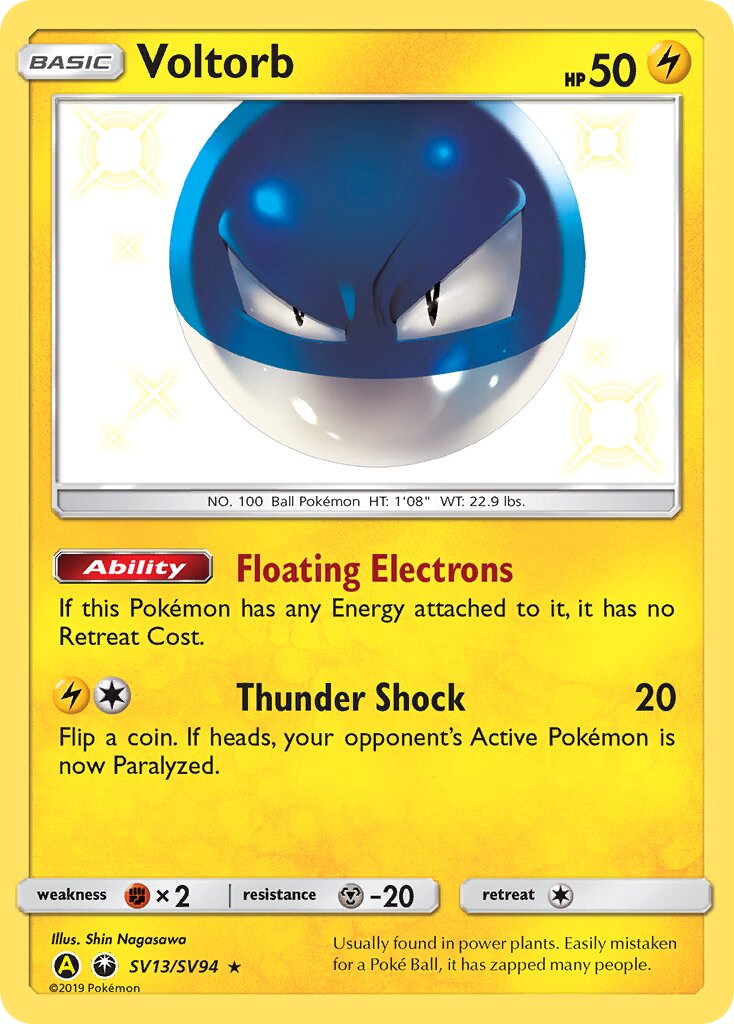 Voltorb SV13/SV94 — Hidden Fates (English Pokémon TCG card)
