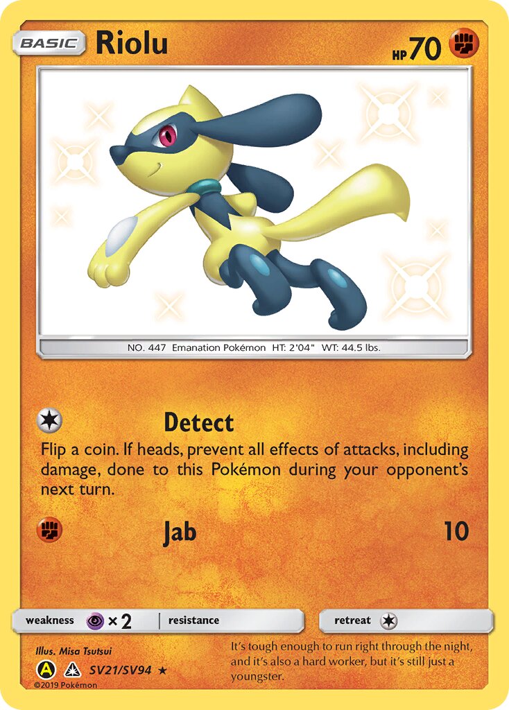 Riolu SV21/SV94 — Hidden Fates (English Pokémon TCG card)