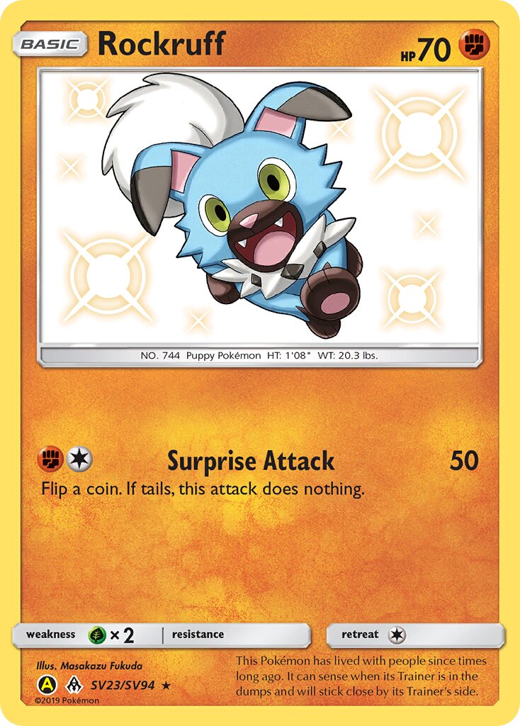Rockruff SV23/SV94 — Hidden Fates (English Pokémon TCG card)