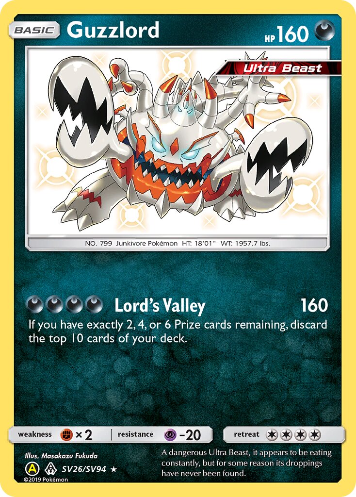 Guzzlord SV26/SV94 — Hidden Fates (English Pokémon TCG card)