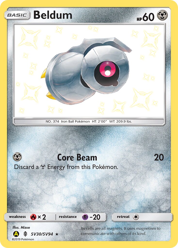 Beldum SV30/SV94 — Hidden Fates (English Pokémon TCG card)