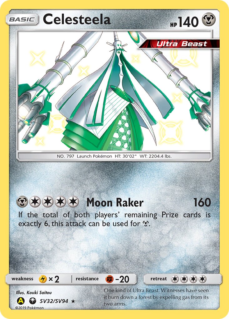 Celesteela SV32/SV94 — Hidden Fates (English Pokémon TCG card)