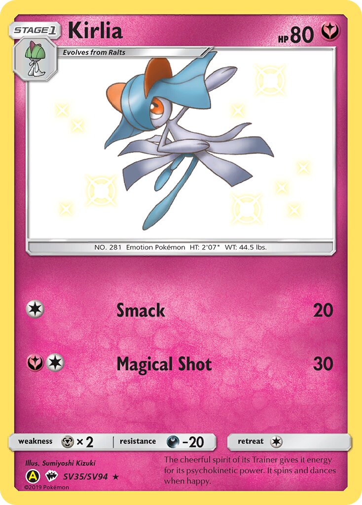Kirlia SV35/SV94 — Hidden Fates (English Pokémon TCG card)