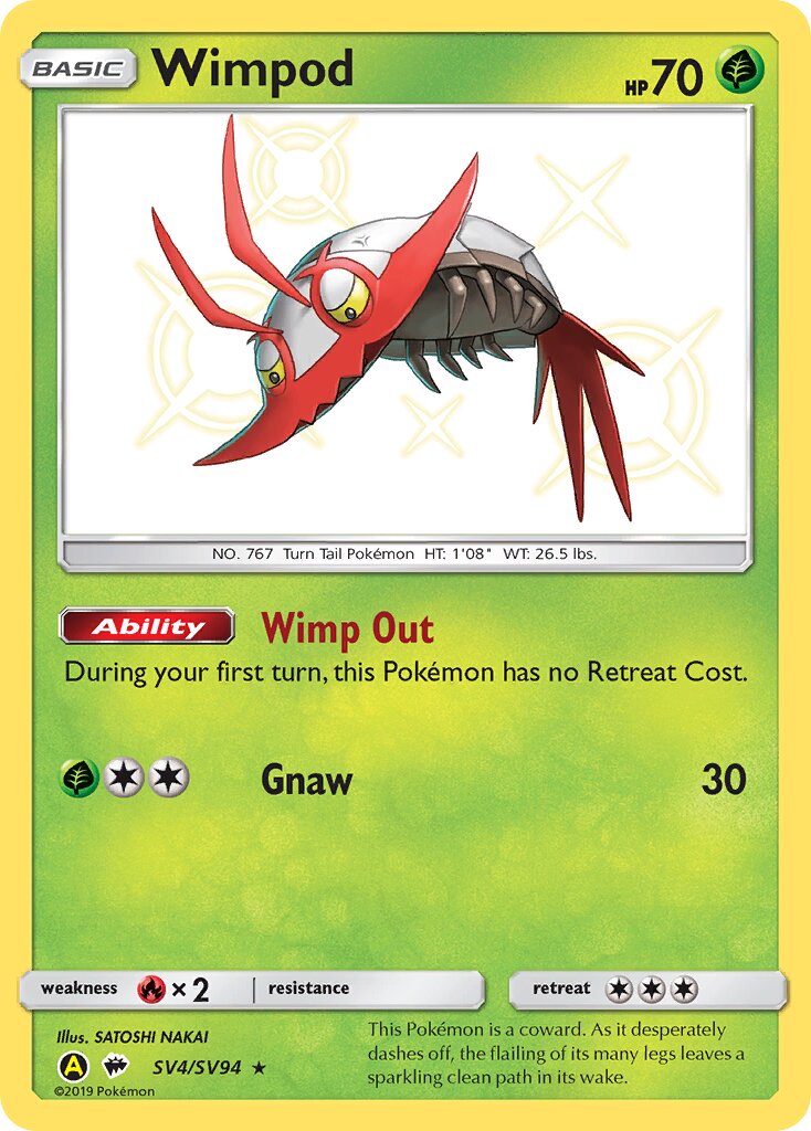 Wimpod SV4/SV94 — Hidden Fates (English Pokémon TCG card)