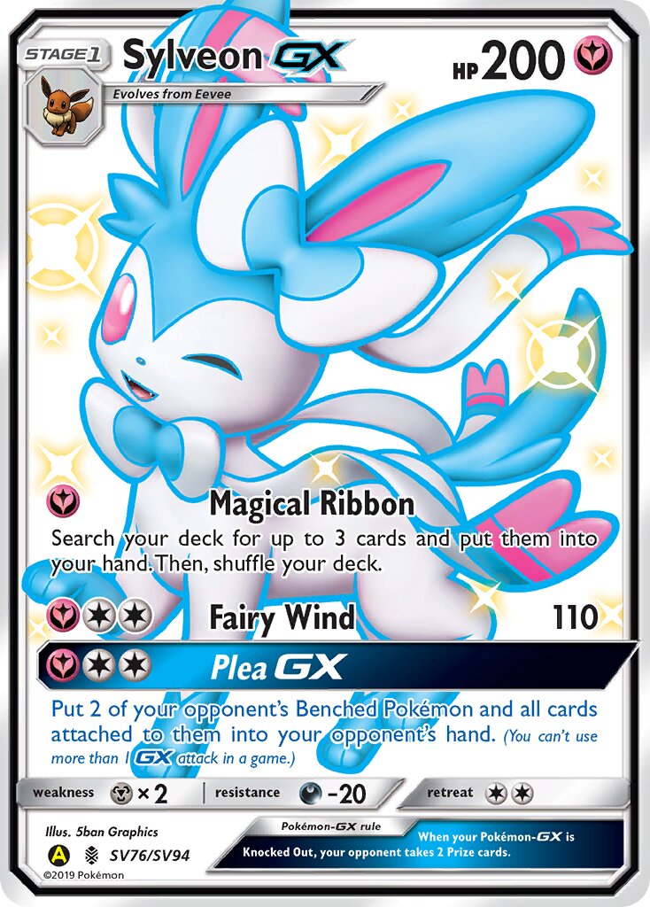 Sylveon-GX SV76/SV94 — Hidden Fates (English Pokémon TCG card)