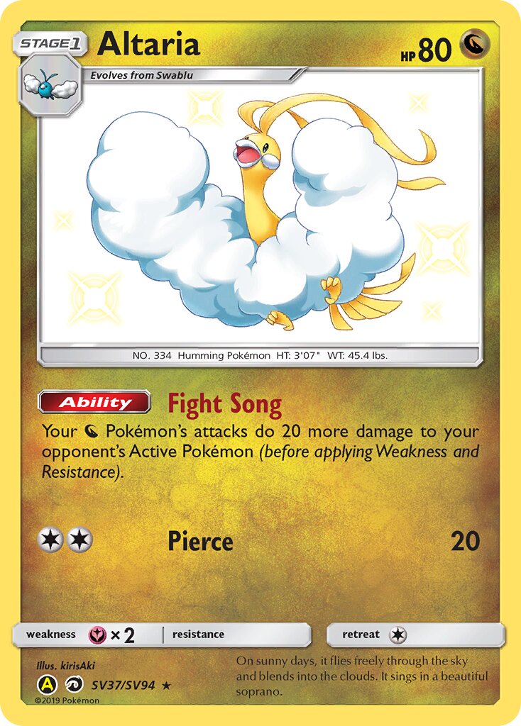 Altaria 037/94 — Hidden Fates: Shiny Vault (English Pokémon TCG card)
