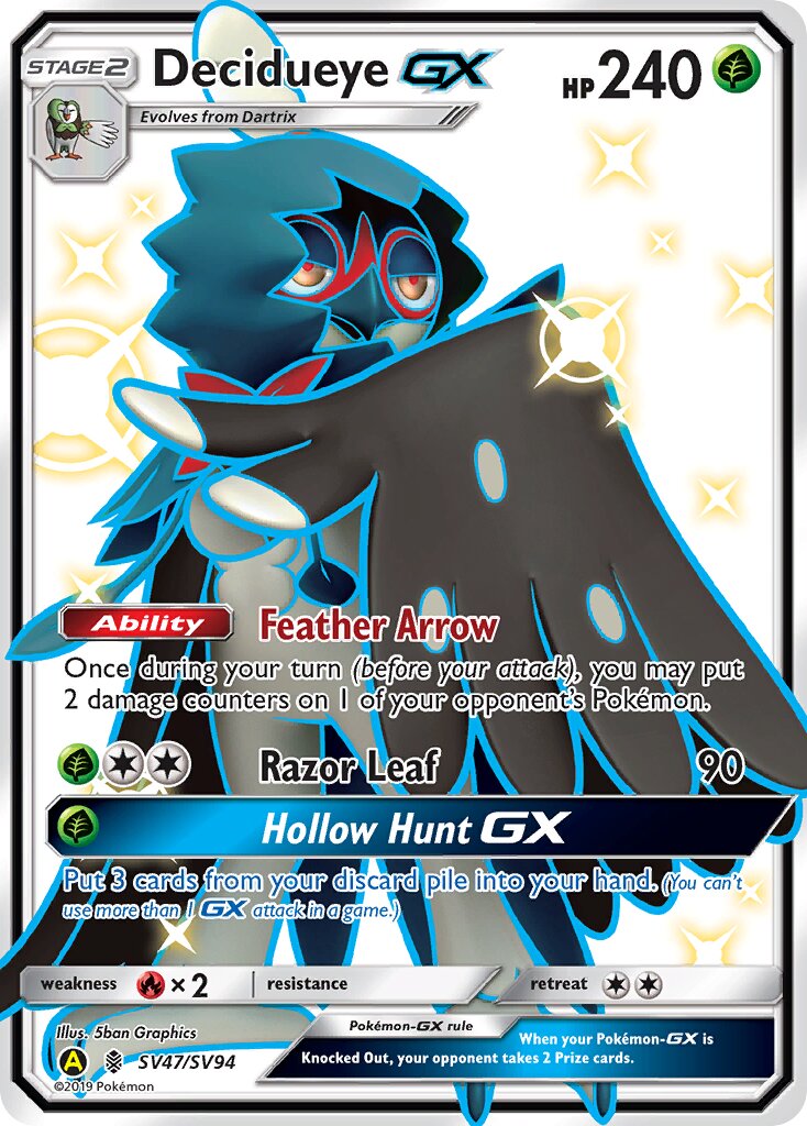 Decidueye-GX 047/94 — Hidden Fates: Shiny Vault (English Pokémon TCG card)