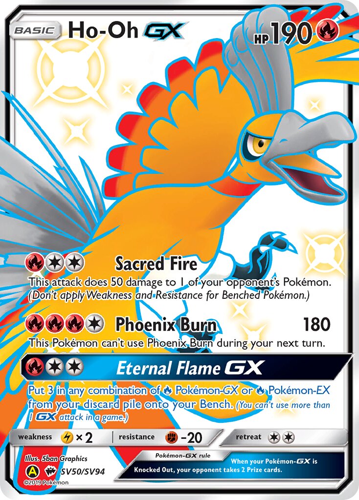 Ho-Oh-GX 050/94 — Hidden Fates: Shiny Vault (English Pokémon TCG card)