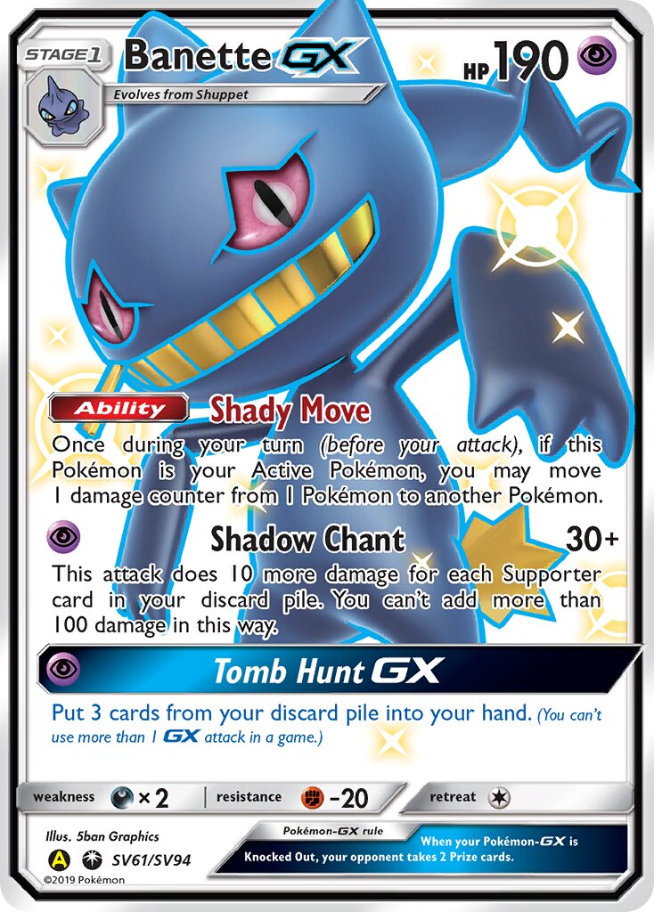 Banette-GX 061/94 — Hidden Fates: Shiny Vault (English Pokémon TCG card)