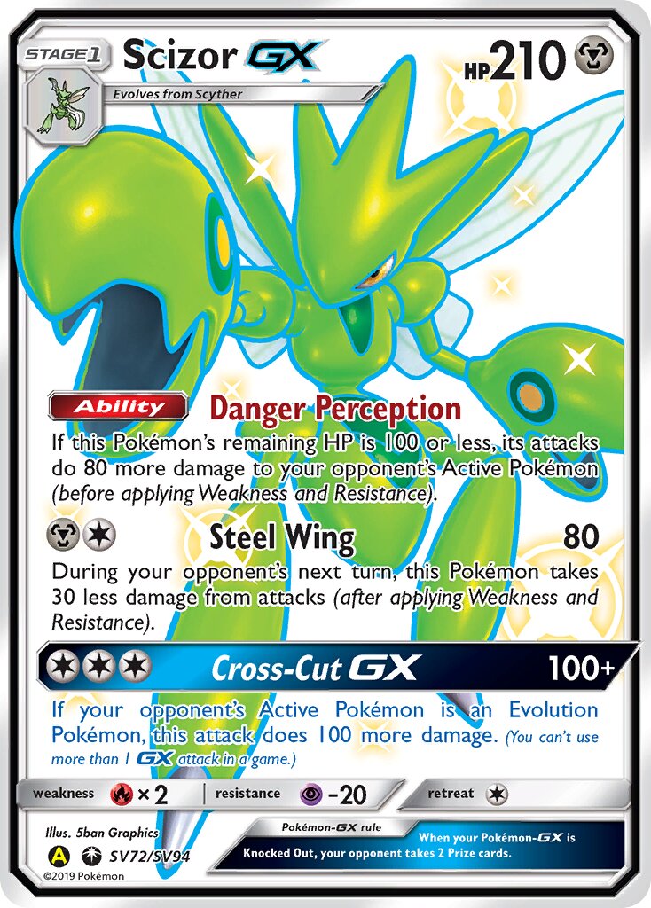 Scizor-GX 072/94 — Hidden Fates: Shiny Vault (English Pokémon TCG card)