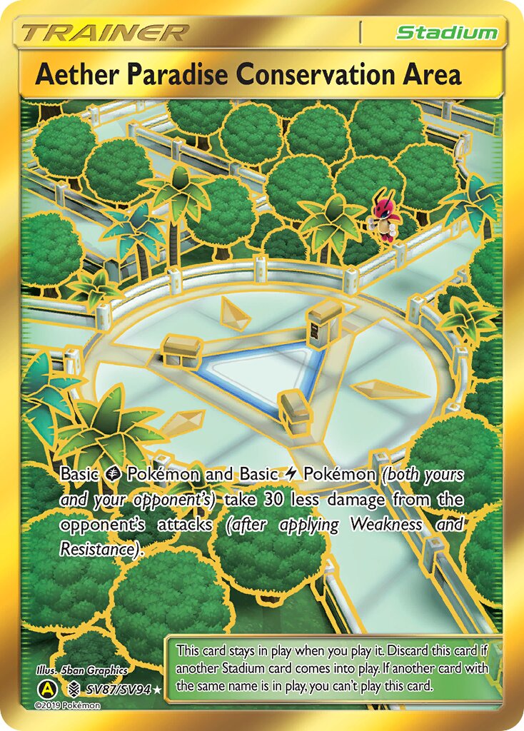 Aether Paradise Conservation Area 087/94 — Hidden Fates: Shiny Vault (English Pokémon TCG card)