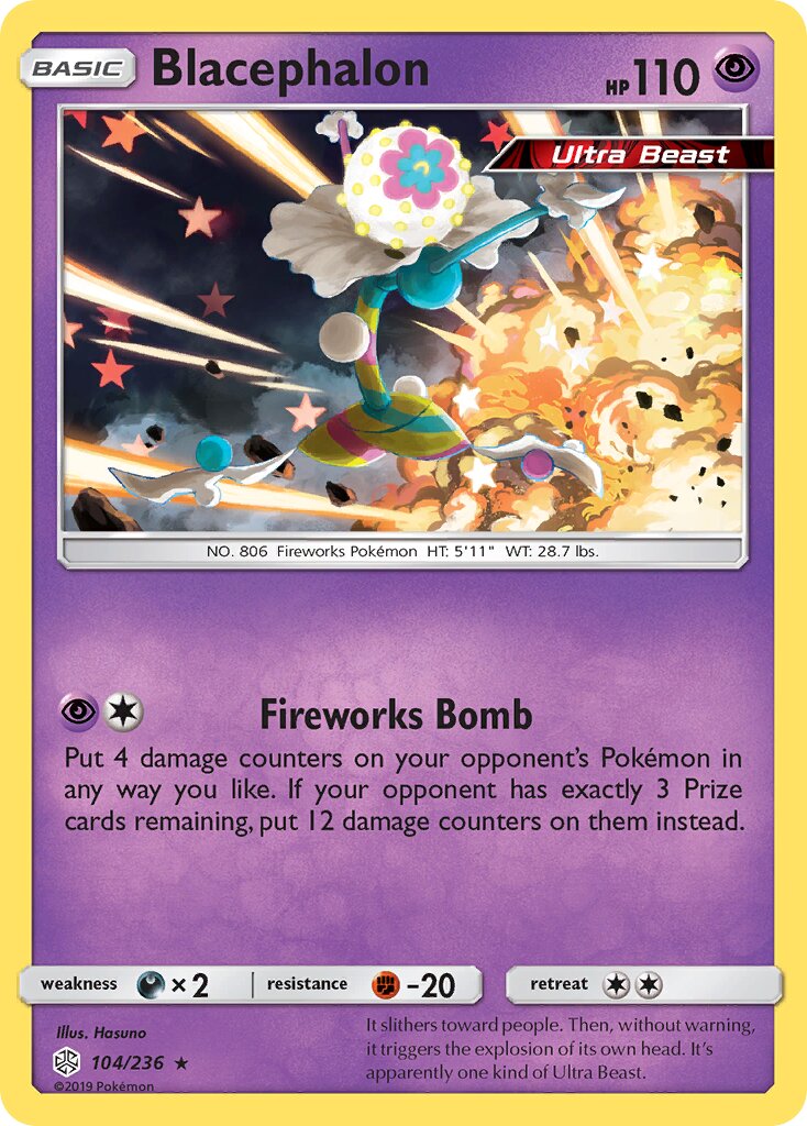 Blacephalon 104/236 — Cosmic Eclipse (English Pokémon TCG card)