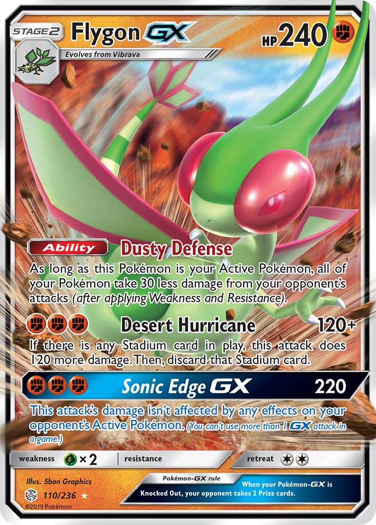 Flygon-GX 110/236 — Cosmic Eclipse (English Pokémon TCG card)