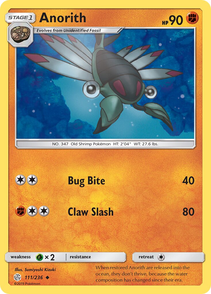 Anorith 111/236 — Cosmic Eclipse (English Pokémon TCG card)