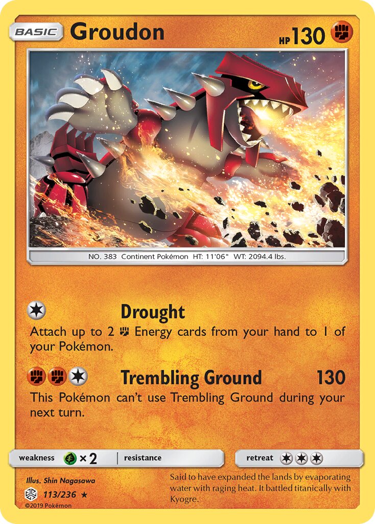 Groudon 113/236 — Cosmic Eclipse (English Pokémon TCG card)