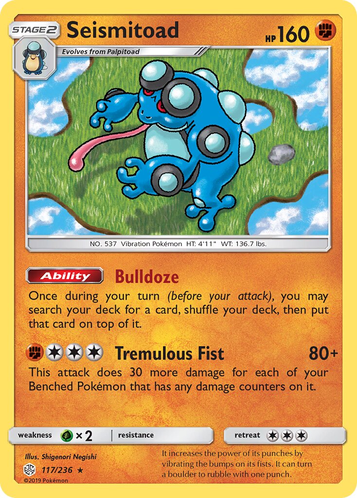 Seismitoad 117/236 — Cosmic Eclipse (English Pokémon TCG card)