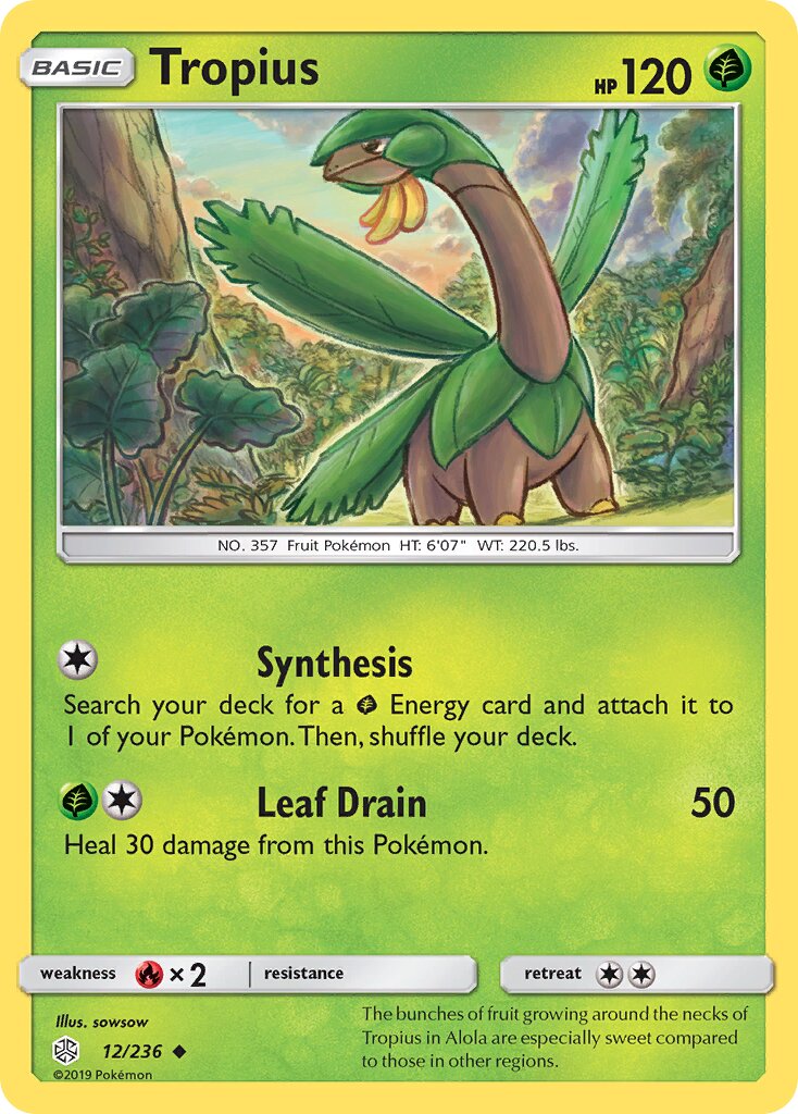 Tropius 012/236 — Cosmic Eclipse (English Pokémon TCG card)