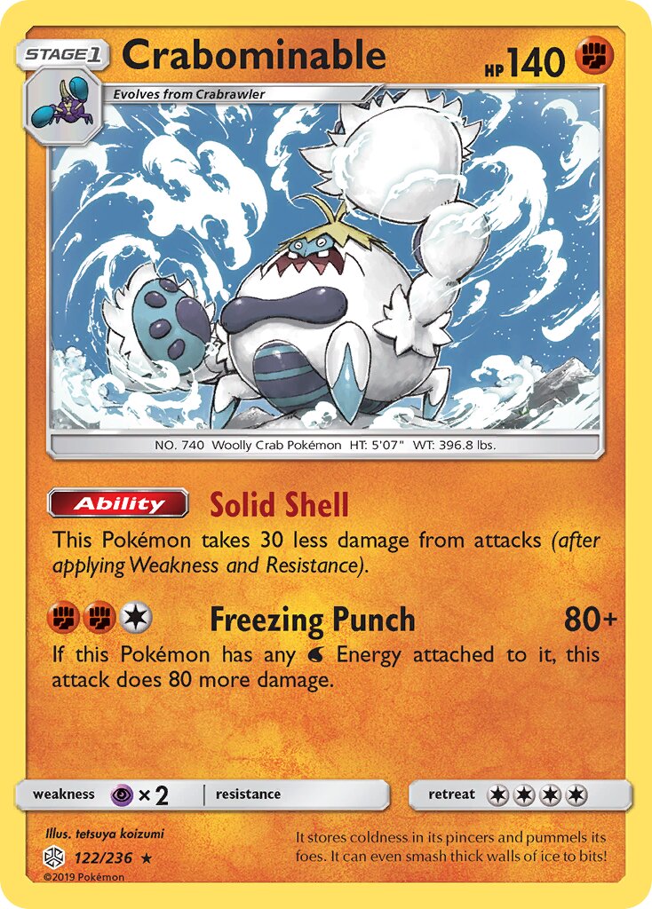 Crabominable 122/236 — Cosmic Eclipse (English Pokémon TCG card)