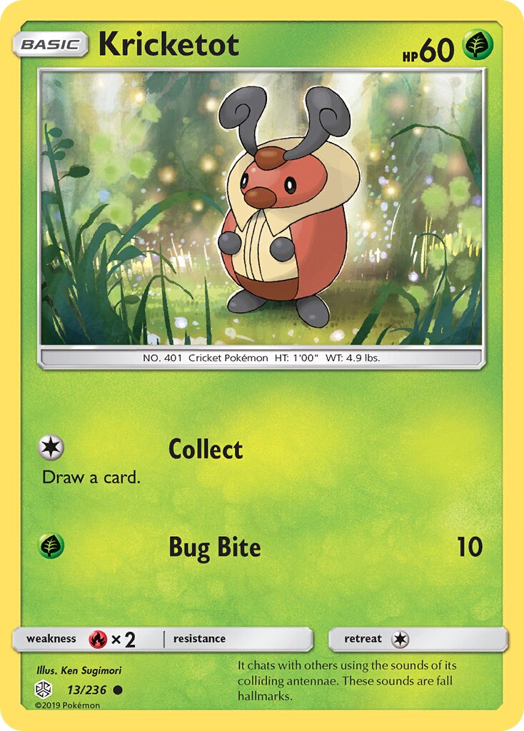 Kricketot 013/236 — Cosmic Eclipse (English Pokémon TCG card)