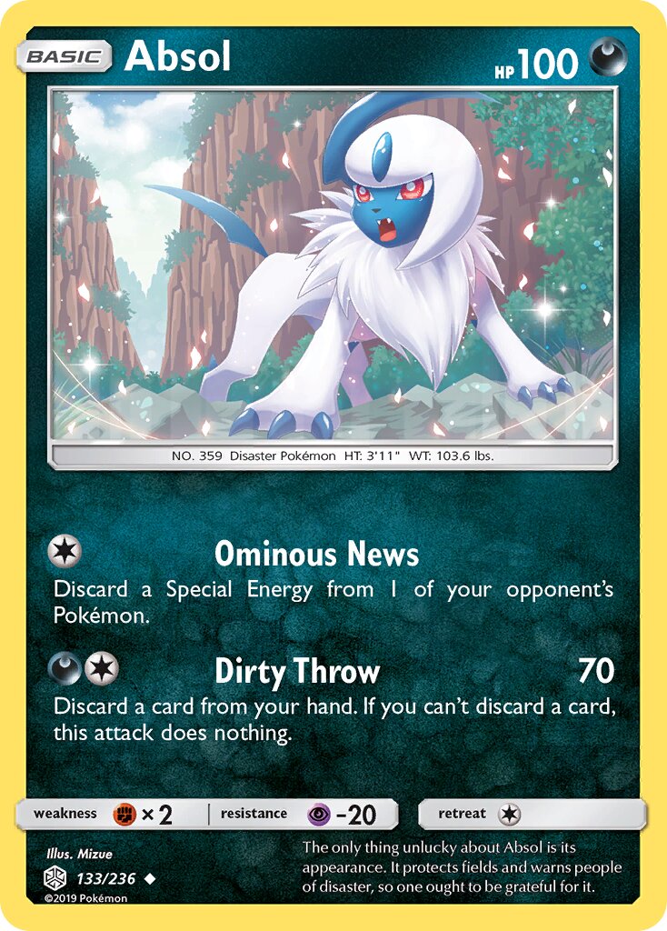 Absol 133/236 — Cosmic Eclipse (English Pokémon TCG card)
