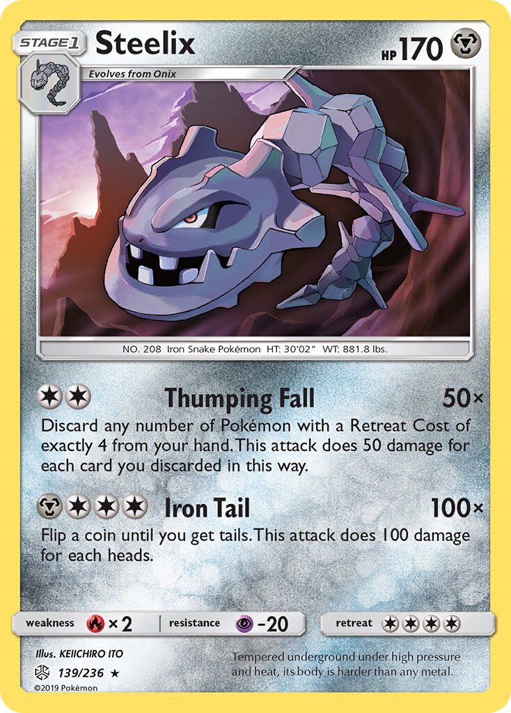 Steelix 139/236 — Cosmic Eclipse (English Pokémon TCG card)