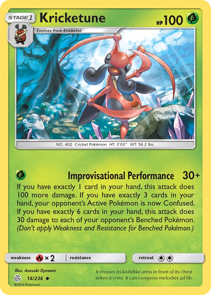 Kricketune 014/236 — Cosmic Eclipse (English Pokémon TCG card)