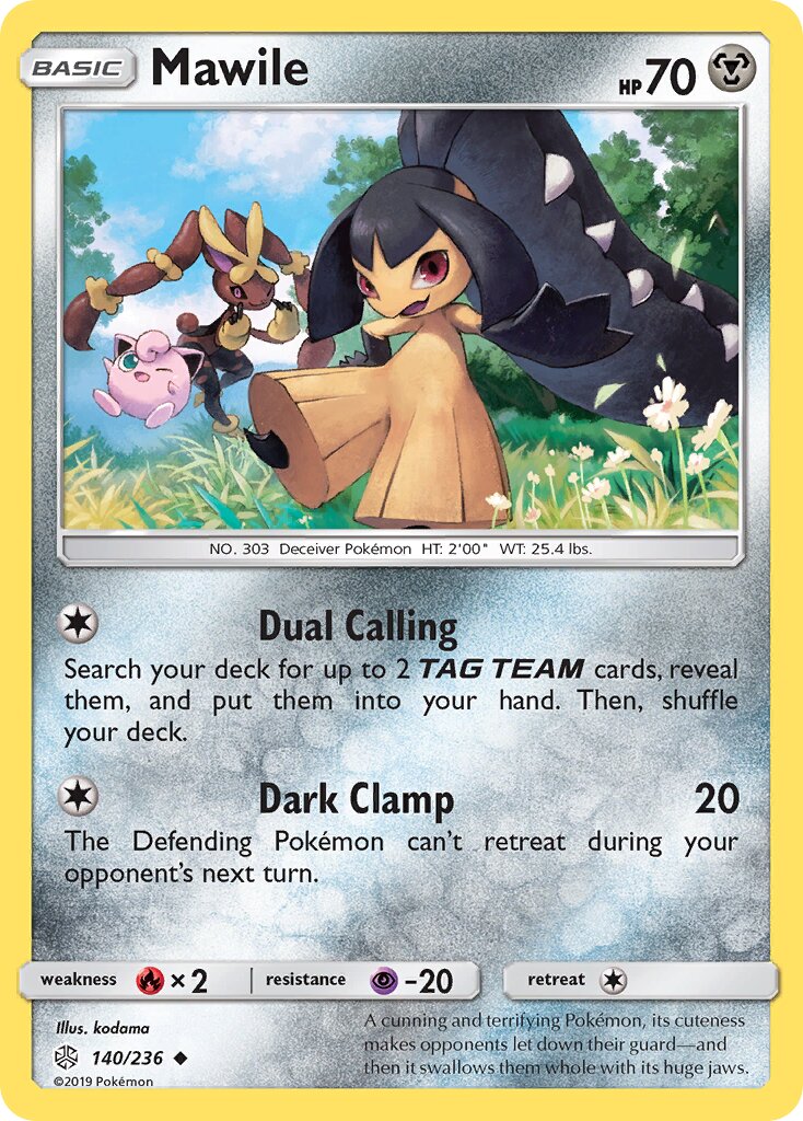 Mawile 140/236 — Cosmic Eclipse (English Pokémon TCG card)