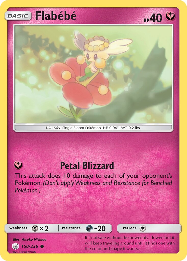Flabébé 150/236 — Cosmic Eclipse (English Pokémon TCG card)