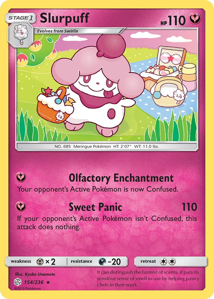 Slurpuff 154/236 — Cosmic Eclipse (English Pokémon TCG card)