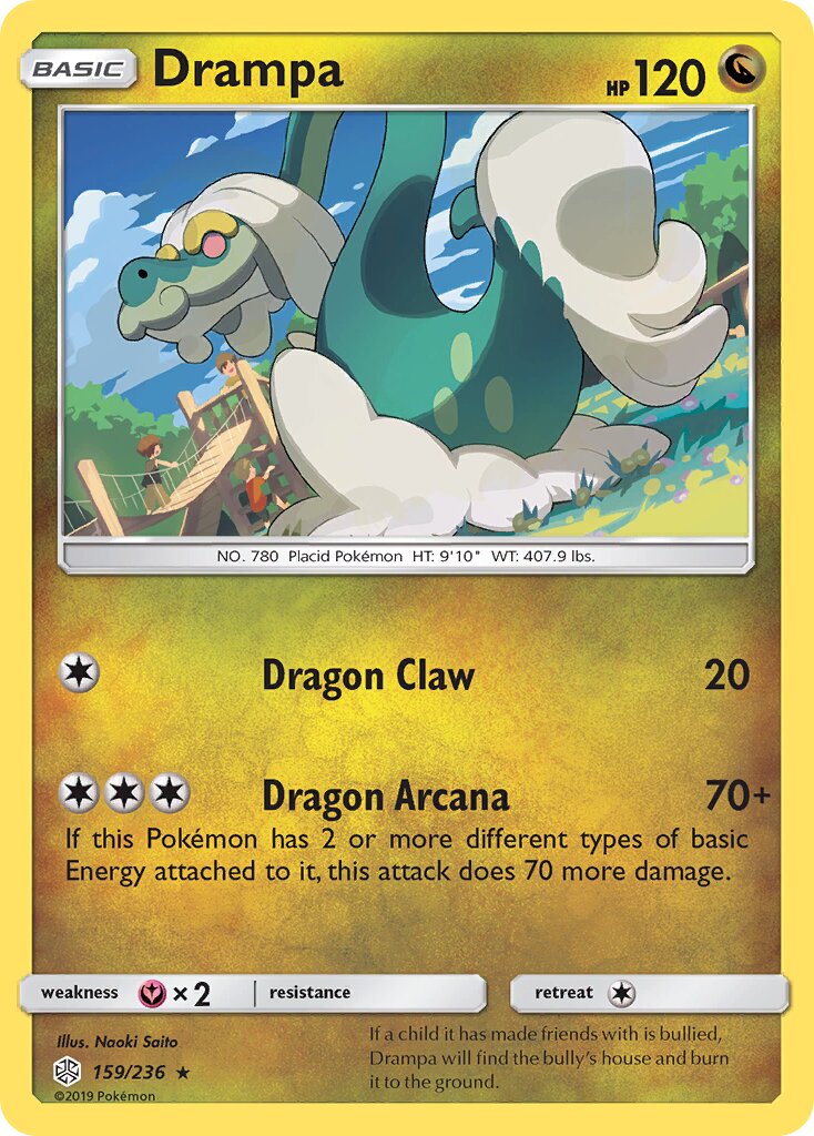 Drampa 159/236 — Cosmic Eclipse (English Pokémon TCG card)