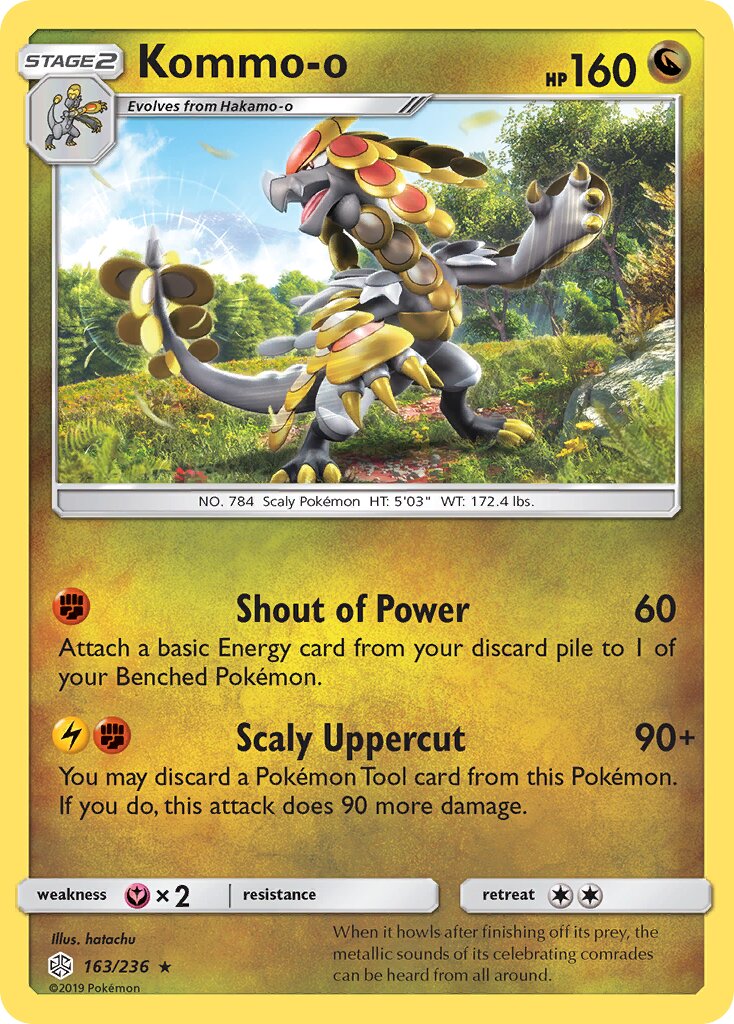 Kommo-o 163/236 — Cosmic Eclipse (English Pokémon TCG card)