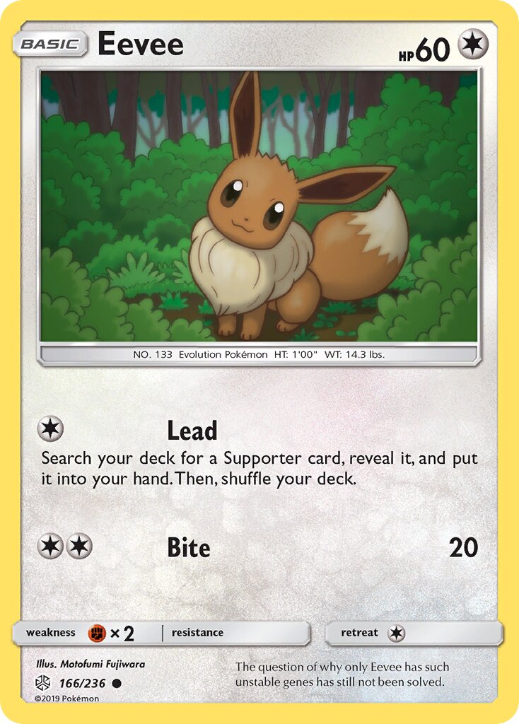 Eevee 166/236 — Cosmic Eclipse (English Pokémon TCG card)