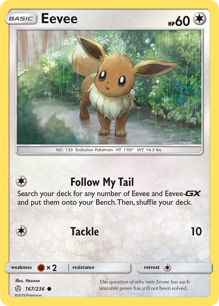 Eevee 167/236 — Cosmic Eclipse (English Pokémon TCG card)
