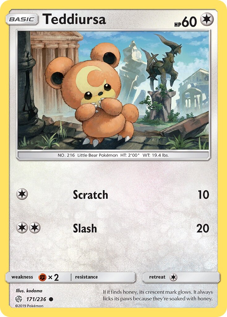 Teddiursa 171/236 — Cosmic Eclipse (English Pokémon TCG card)