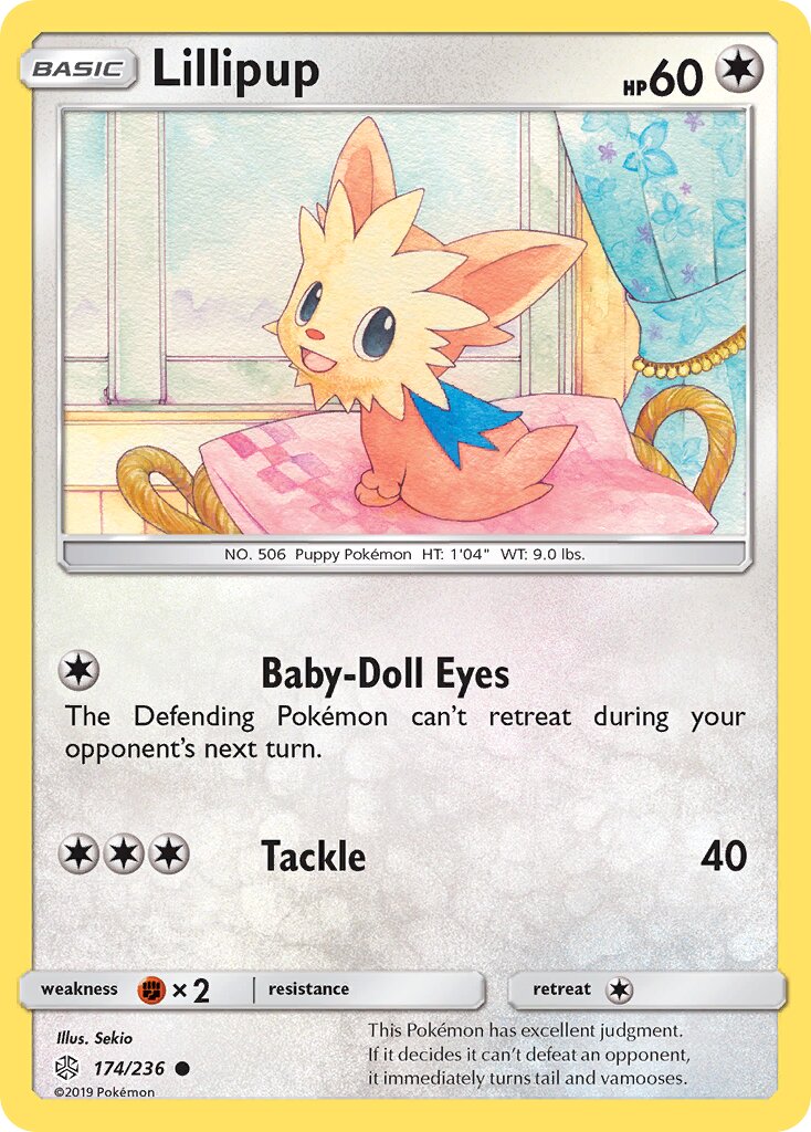 Lillipup 174/236 — Cosmic Eclipse (English Pokémon TCG card)