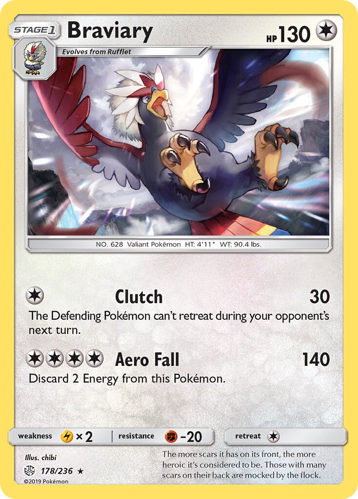Braviary 178/236 — Cosmic Eclipse (English Pokémon TCG card)
