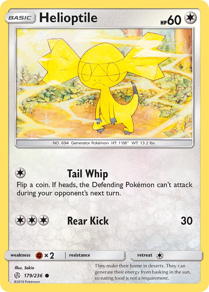 Helioptile 179/236 — Cosmic Eclipse (English Pokémon TCG card)