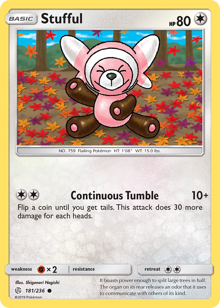 Stufful 181/236 — Cosmic Eclipse (English Pokémon TCG card)