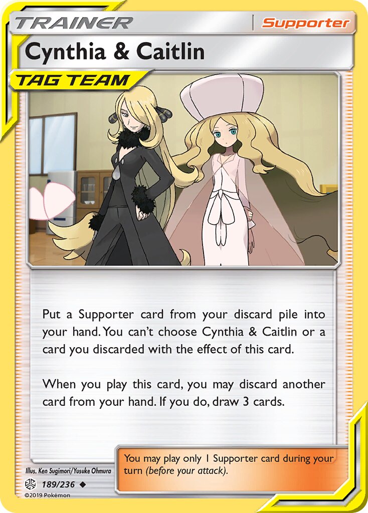 Cynthia & Caitlin 189/236 — Cosmic Eclipse (English Pokémon TCG card)