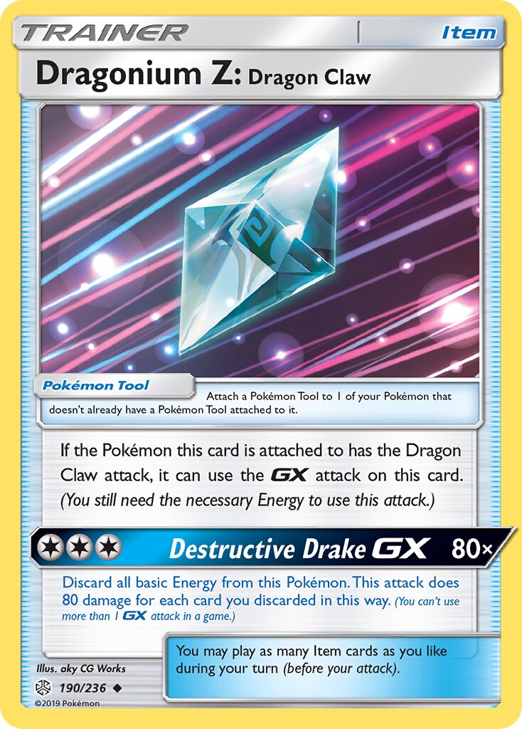 Dragonium Z: Dragon Claw 190/236 — Cosmic Eclipse (English Pokémon TCG card)