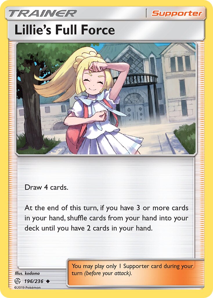 Lillie's Full Force 196/236 — Cosmic Eclipse (English Pokémon TCG card)