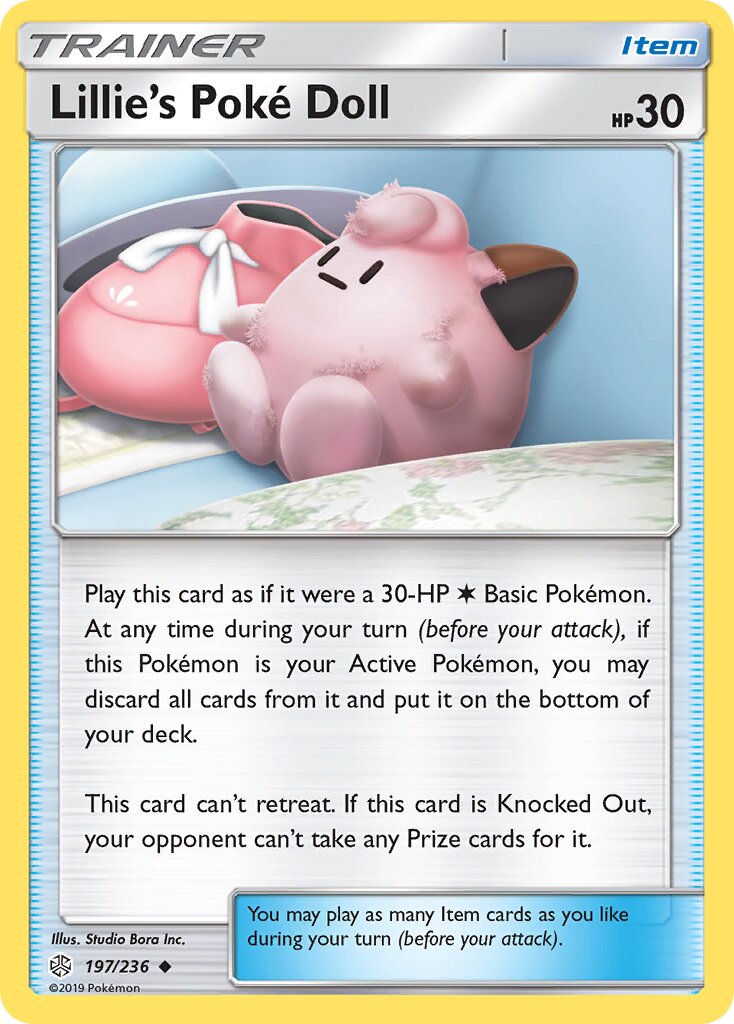 Lillie's Poké Doll 197/236 — Cosmic Eclipse (English Pokémon TCG card)