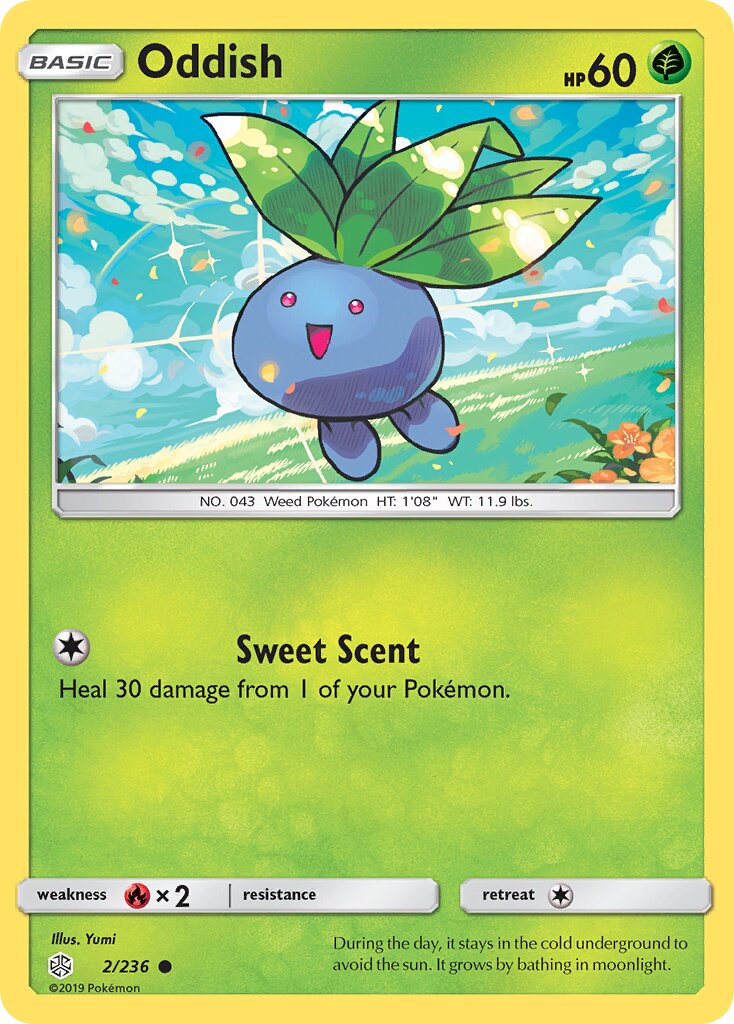 Oddish 002/236 — Cosmic Eclipse (English Pokémon TCG card)