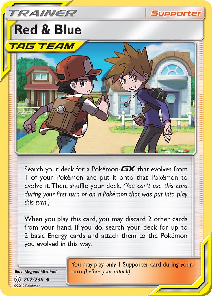 Red & Blue 202/236 — Cosmic Eclipse (English Pokémon TCG card)