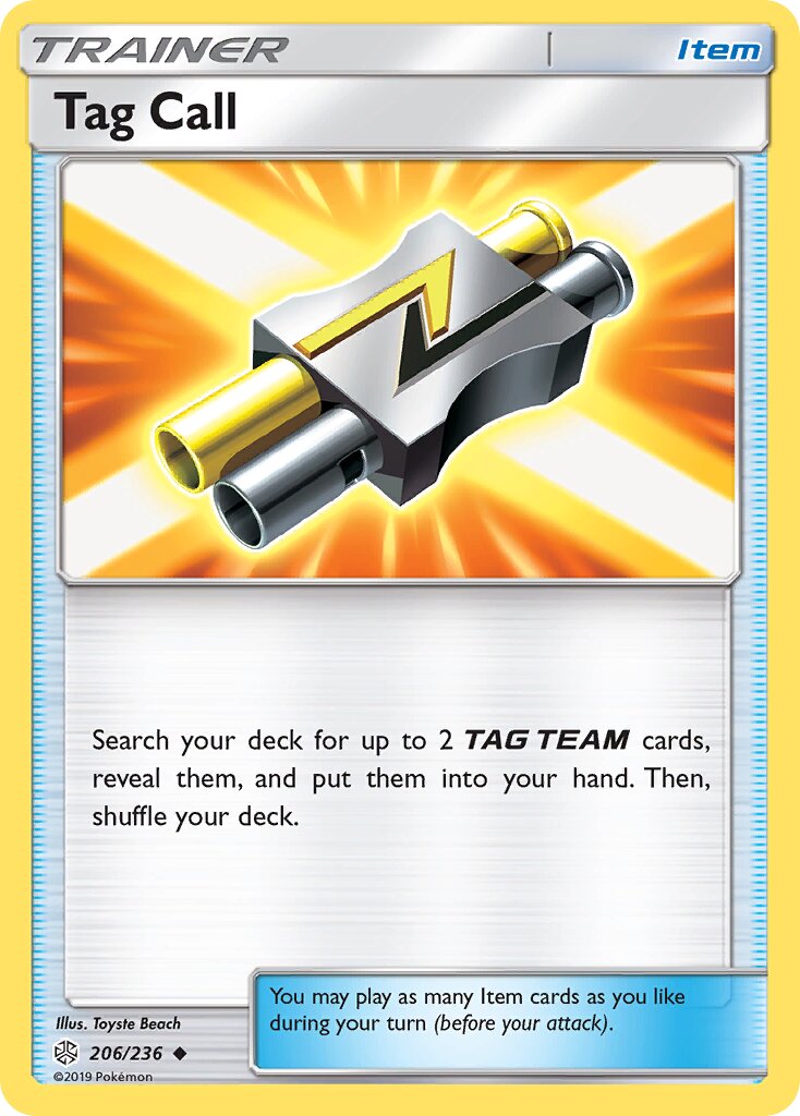 Tag Call 206/236 — Cosmic Eclipse (English Pokémon TCG card)