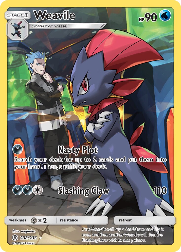 Weavile 238/236 — Cosmic Eclipse (English Pokémon TCG card)