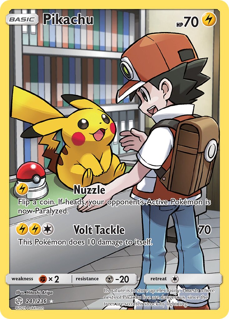 Pikachu 241/236 — Cosmic Eclipse (English Pokémon TCG card)
